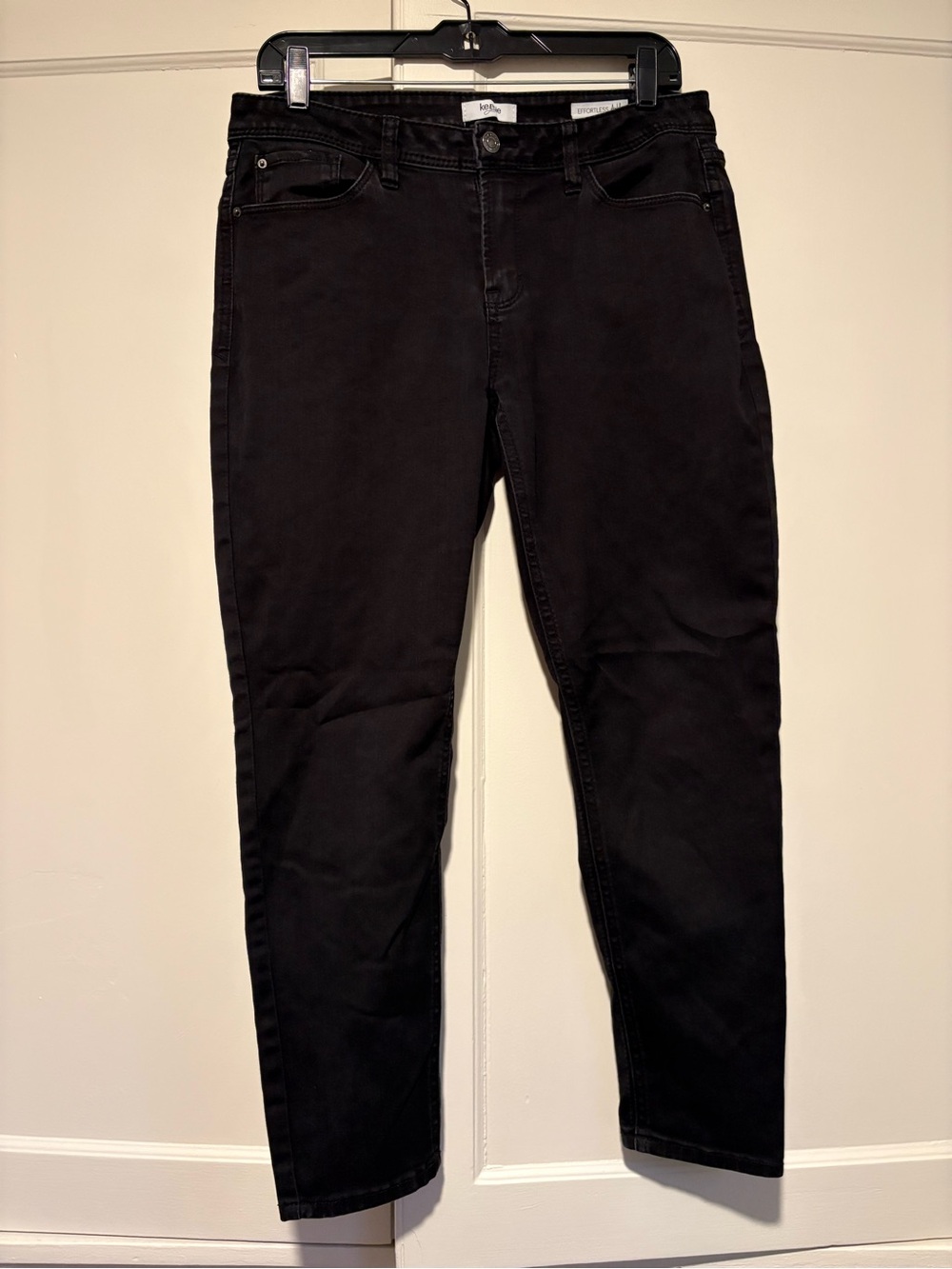 Kensie Jeans Black Effortless Mid Rise Ankle Jean